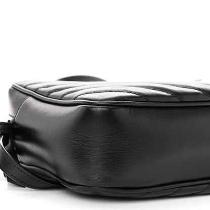 Saint Laurent Calfskin Matelasse Monogram Monochrome Lou Camera Bag Black 8 of 12