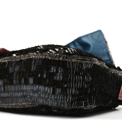 Fendi Sequin Beaded Lizard Baguette Black Multicolor 9 of 13