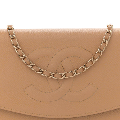 Chanel Caviar Timeless CC Wallet on Chain WOC Beige 8 of 14