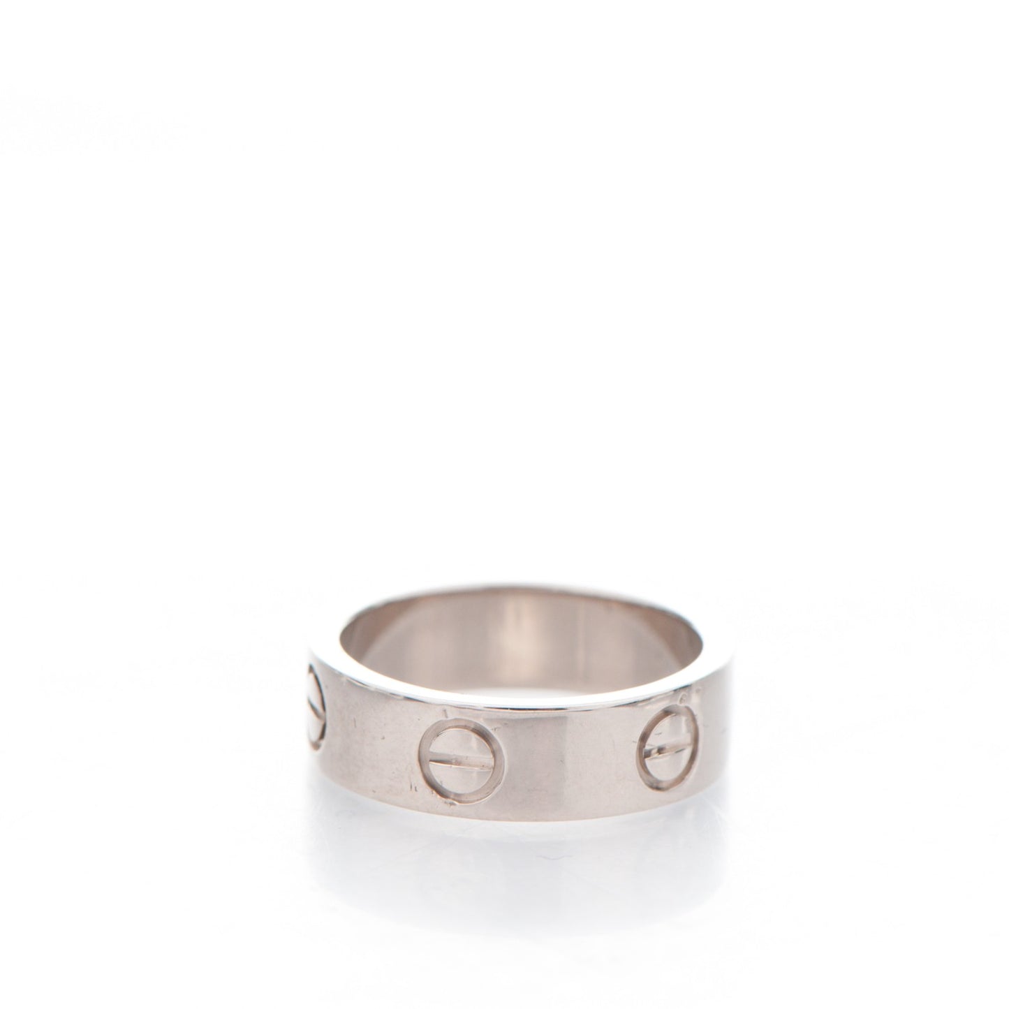 18K White Gold 5.5mm LOVE Ring 51 5.75