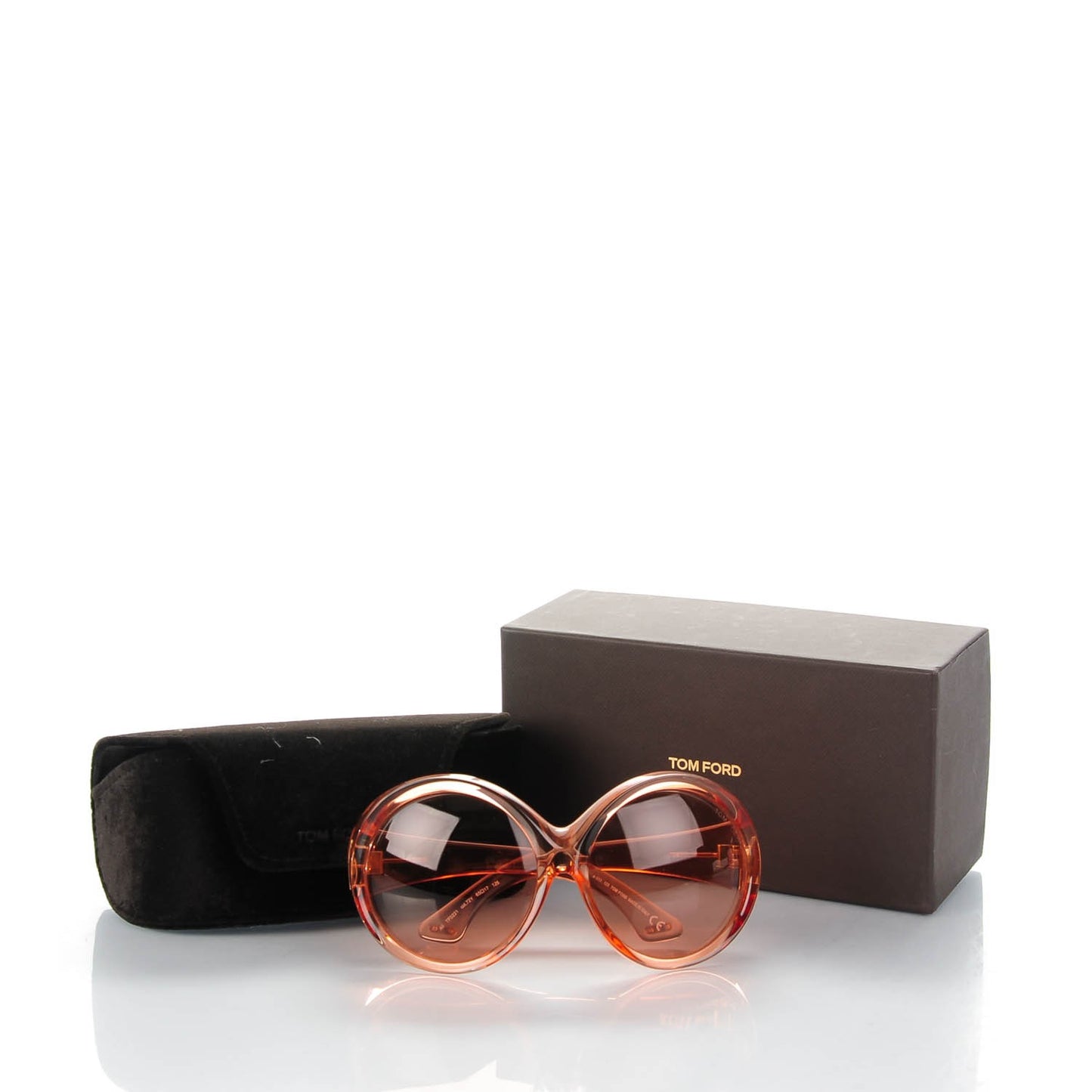 Ali Oversized Round Sunglasses TF0221 Peach Pink