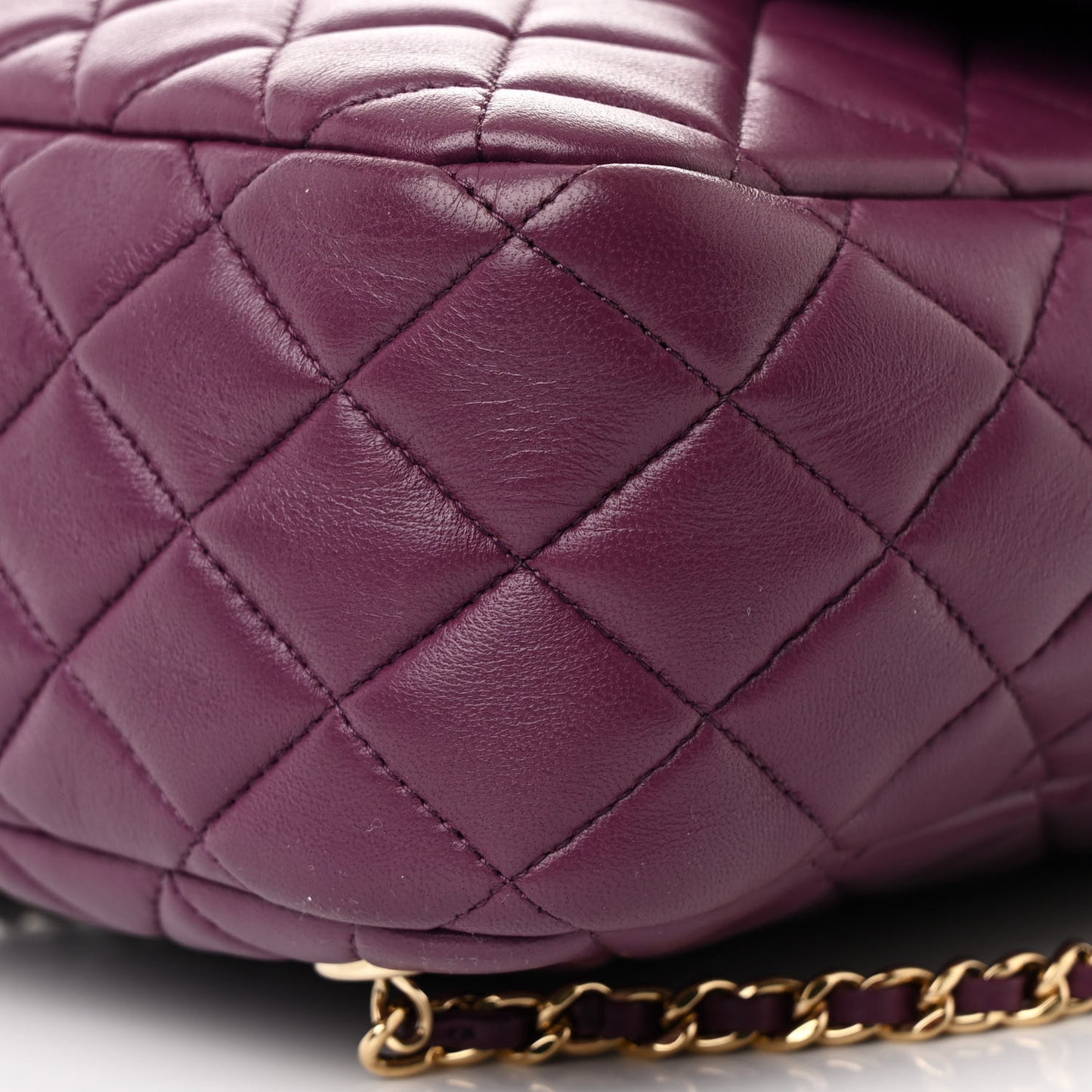 Lambskin Quilted Large in Seoul Backpack Purple