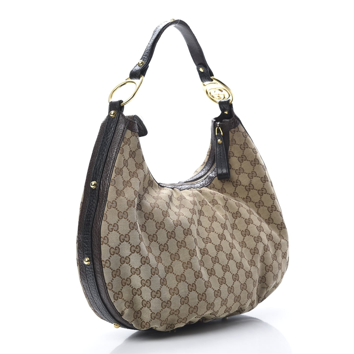 Gucci Monogram Medium Interlocking Hobo Dark Brown 3 of 18