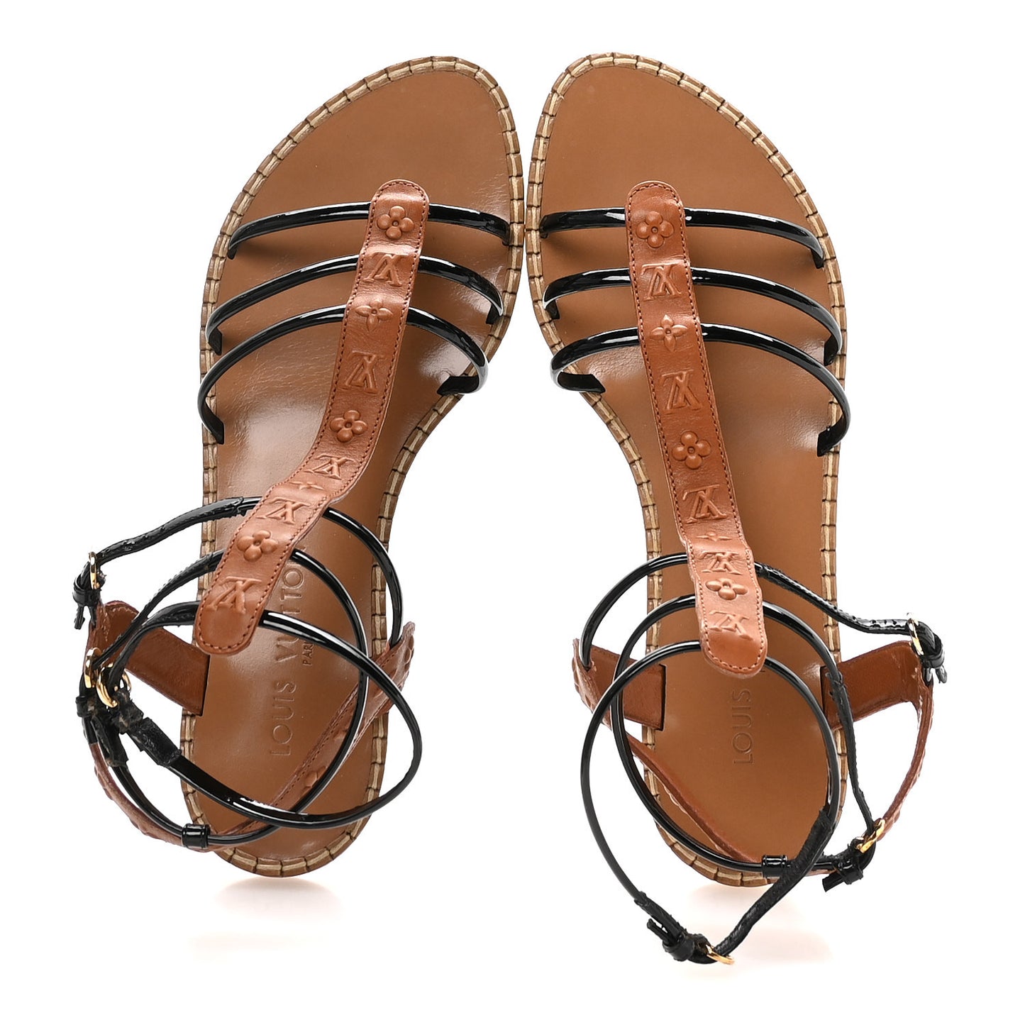 Calfskin Key West Sandals 39 Brown