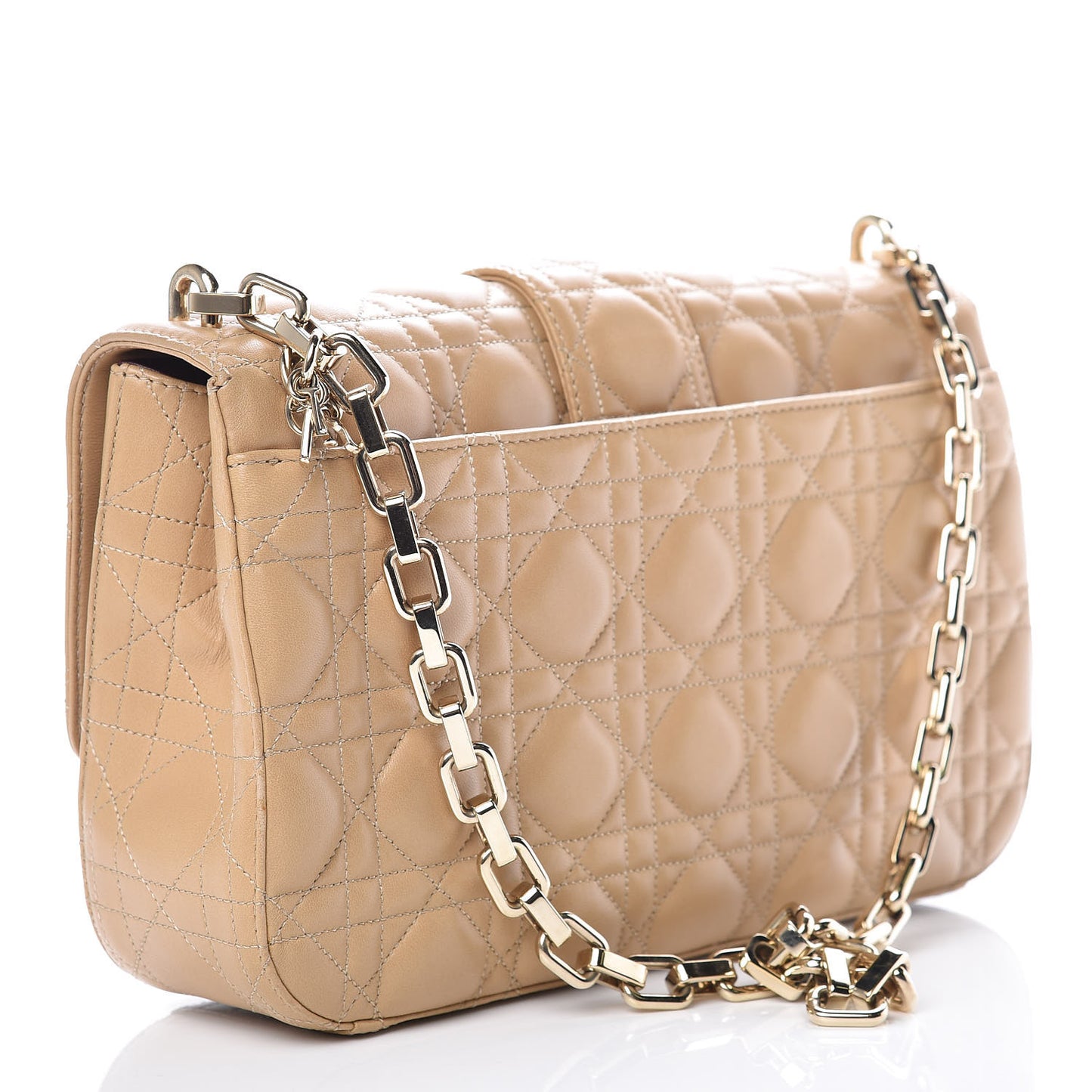 Lambskin Cannage Medium Miss Dior Flap Beige