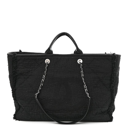 Chanel Canvas Extra Large Double Face Shopping Tote Black 1 of 10