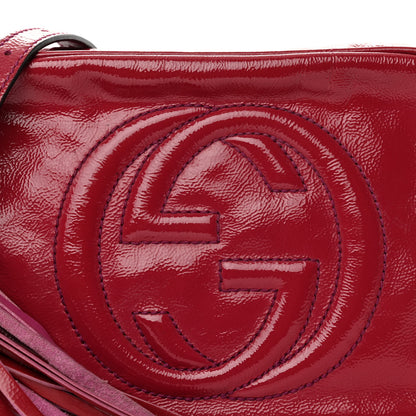 Gucci Soft Patent Small Soho Disco Bag Bright Bougainvillea 8 of 13