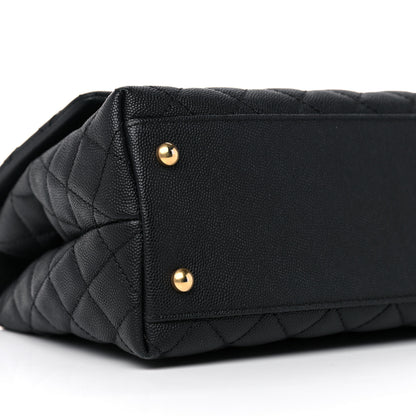 Chanel Caviar Lizard Quilted Small Coco Handle Flap Black 8 of 10