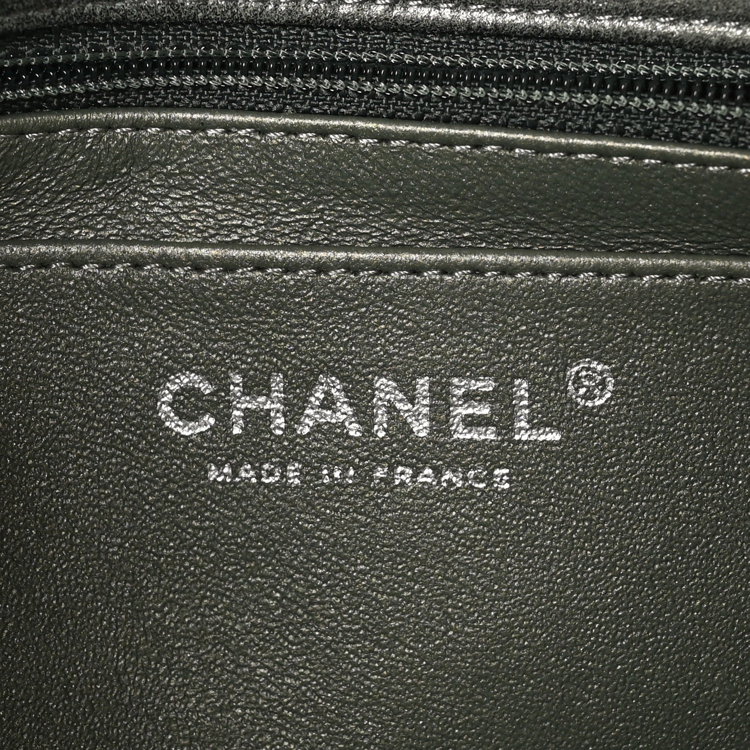 Chanel Iridescent Lambskin Quilted Mini Rectangular Flap Khaki 6 of 10