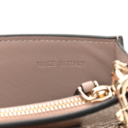 Valentino Garavani Metallic Pebbled Calfskin Rockstud Phone Case With Chain Sasso 6 of 9