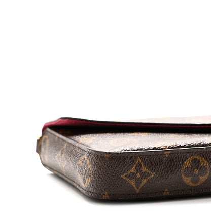 Louis Vuitton Monogram Pochette Felicie Chain Wallet Fuchsia 9 of 10