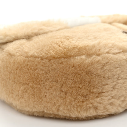 Christian Dior X ERL VENICE Shearling Chinese New Year Rabbit Saddle Bag Beige Multicolor 9 of 10