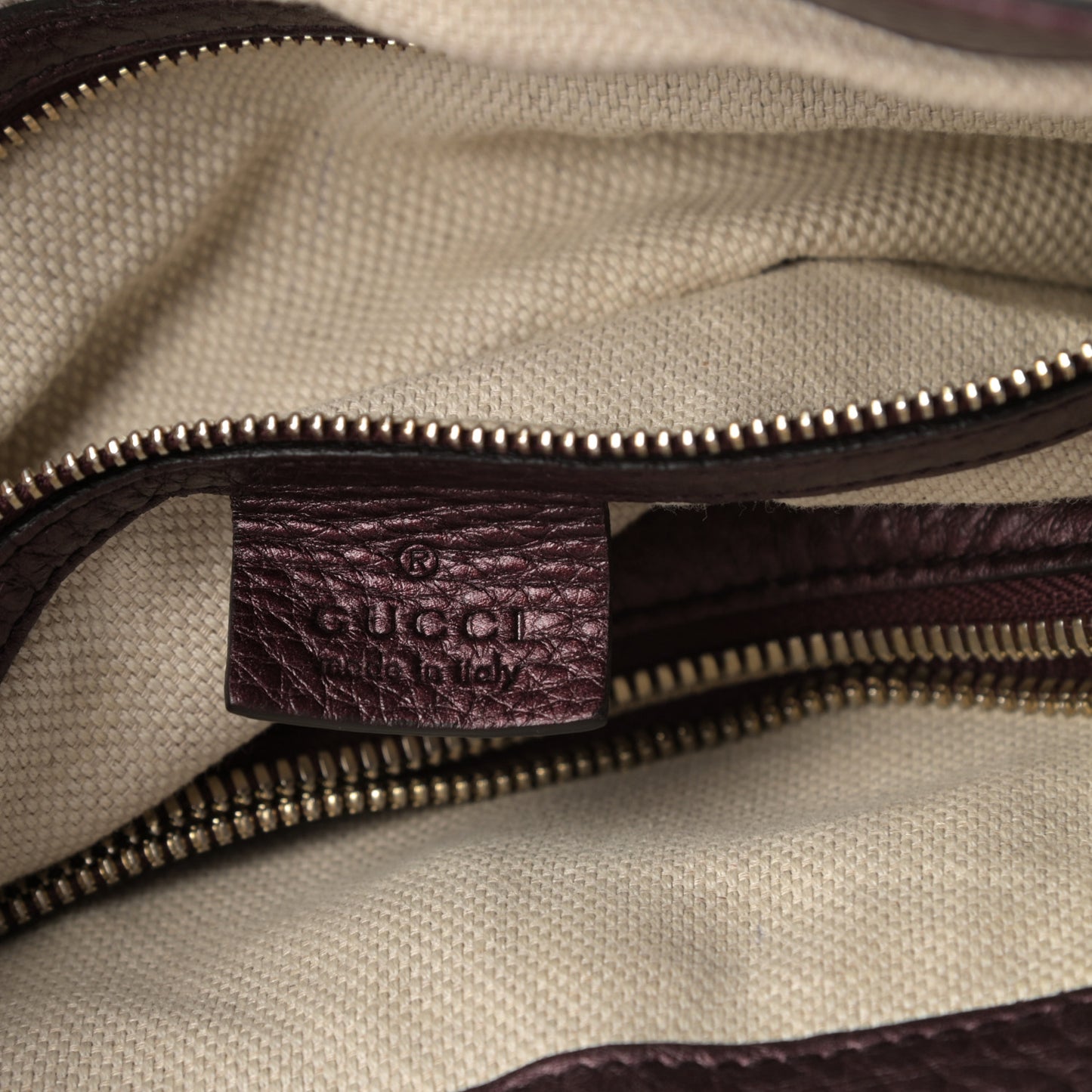 Metallic Cellarius Calfskin Medium Soho Working Tote Classic Burgundy