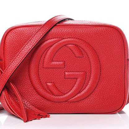 Gucci Pebbled Calfskin Small Soho Disco Bag Tabasco Red 8 of 10