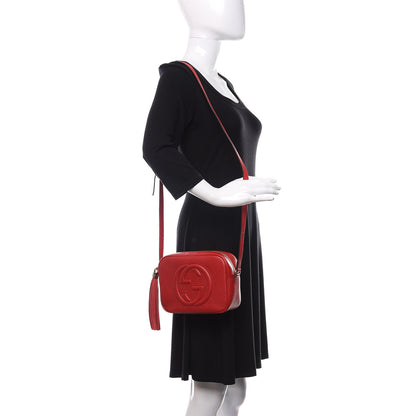 Gucci Pebbled Calfskin Small Soho Disco Bag Tabasco Red 2 of 10