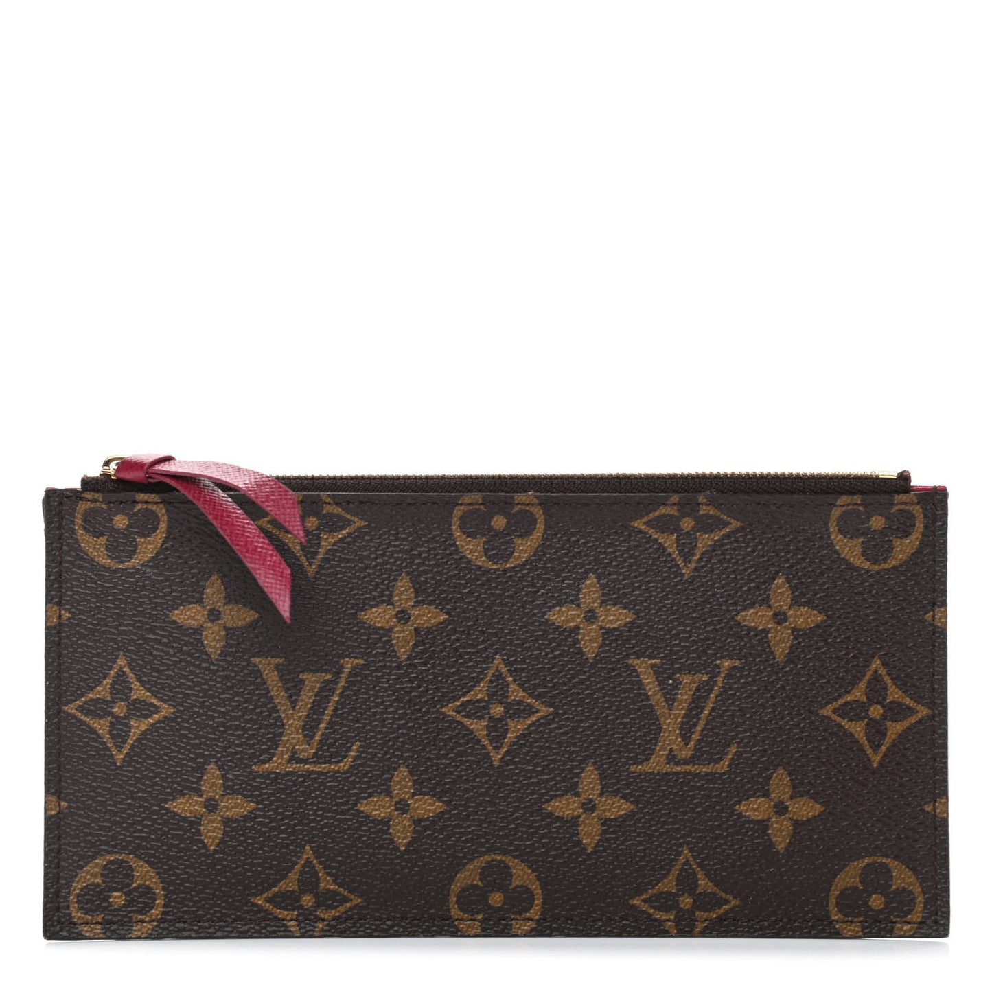 Monogram Felicie Chain Wallet Zippered Insert Fuchsia