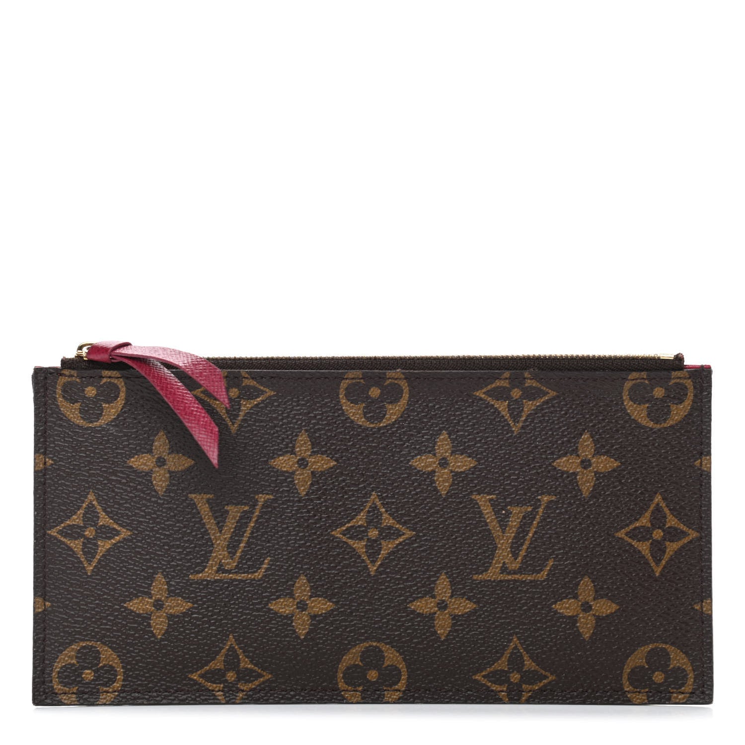 Louis Vuitton Monogram Felicie Chain Wallet Zippered Insert Fuchsia 1 of 4