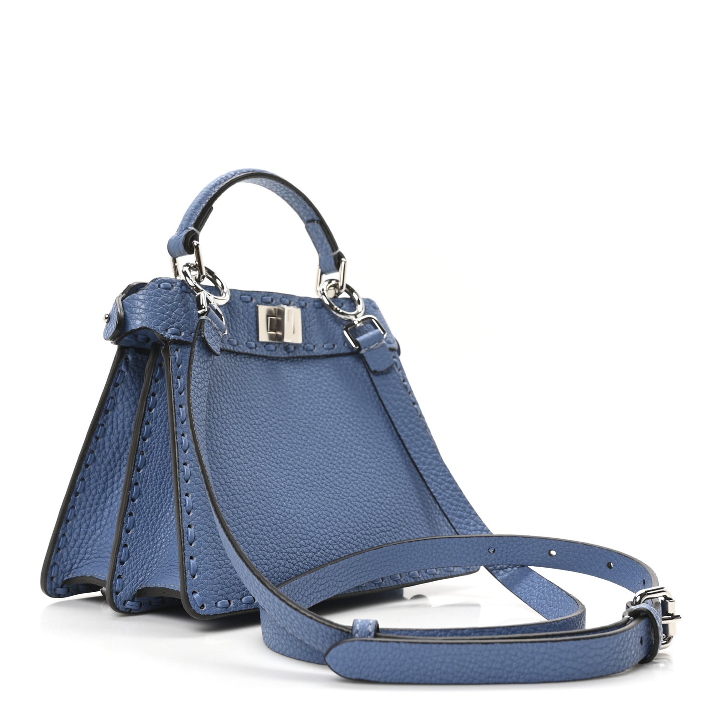 Cuoio Romano Selleria Petite Peekaboo I SEE U Satchel Blue