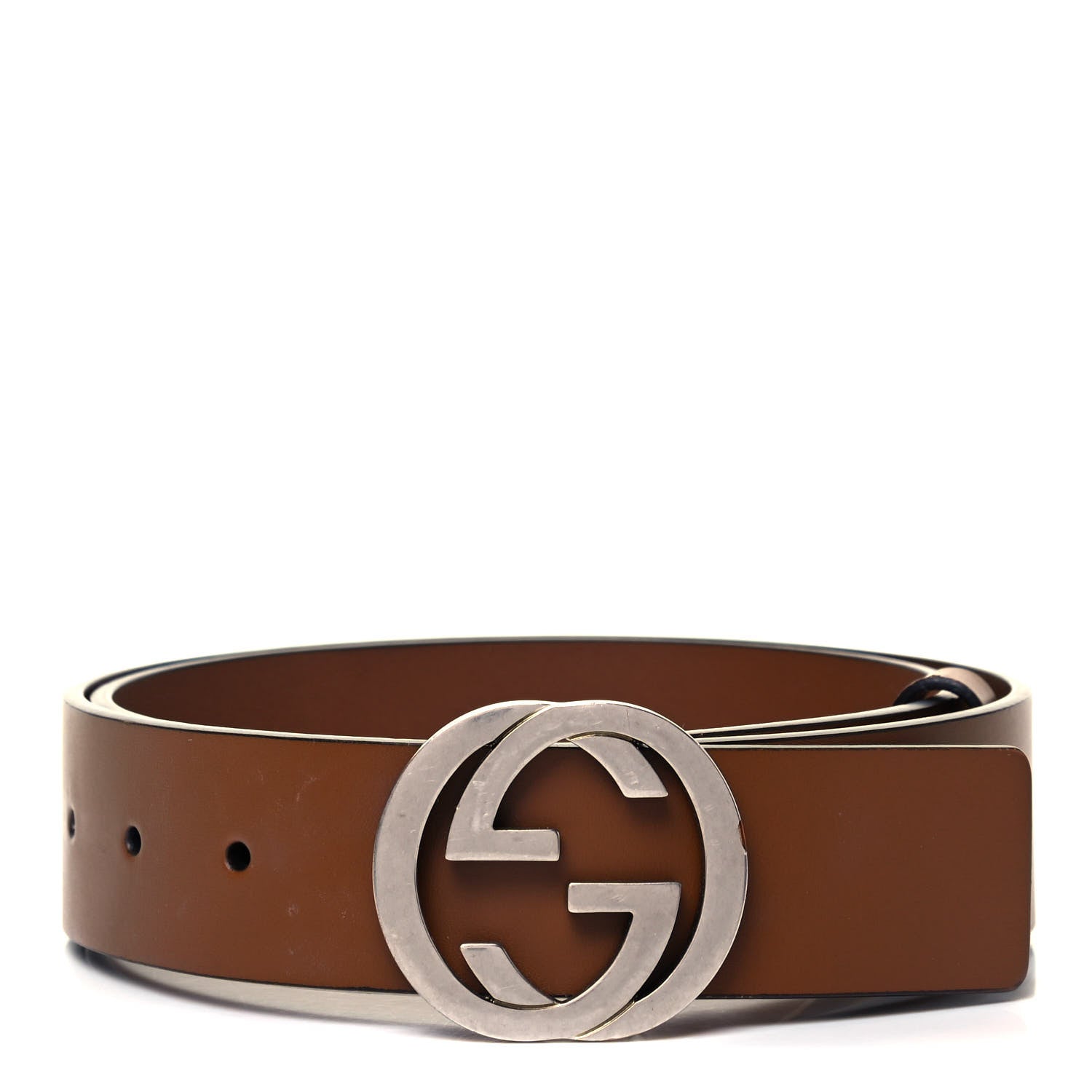 Gucci Selleria Calfskin Mens Interlocking G 37mm Belt 80 32 Cuir 1 of 5