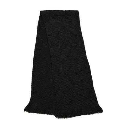 Louis Vuitton Wool Silk Logomania Scarf Charcoal 2 of 6