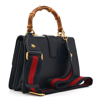 Gucci Moon Calfskin Bamboo Web Medium Dionysus Top Handle Bag Blue Emerald Hibiscus Red 3 of 10