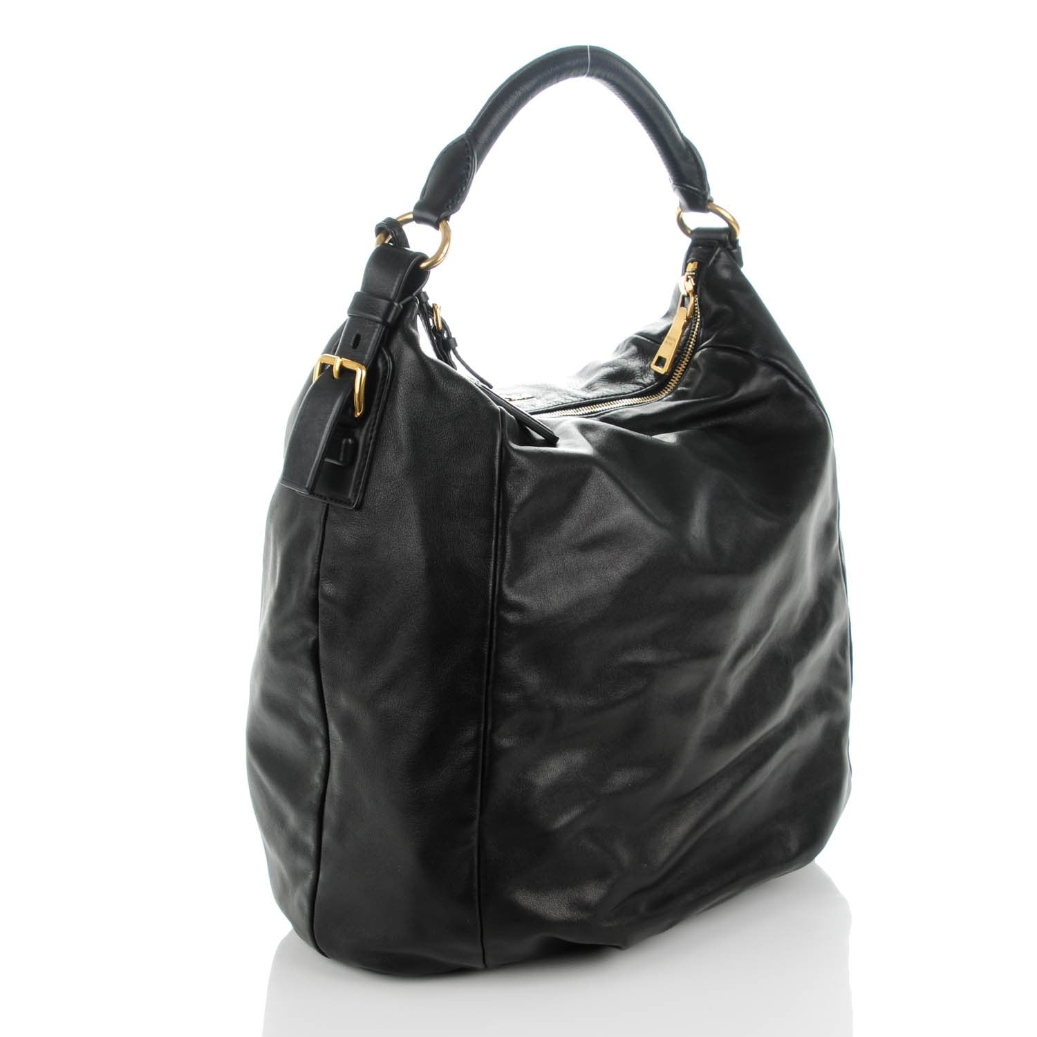 Prada Soft Calf Hobo Nero Black 3 of 8