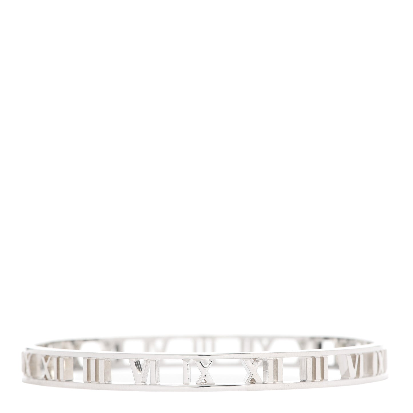 Sterling Silver Narrow Atlas Open Bangle Bracelet