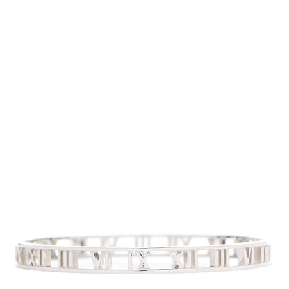 Tiffany Sterling Silver Narrow Atlas Open Bangle Bracelet 3 of 6