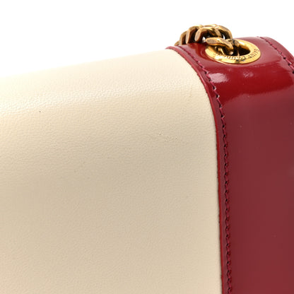 Saint Laurent Nappa Patent Calfskin Two-Toned Small Monogram Kate Satchel Off White Oxblood Red 14 of 14