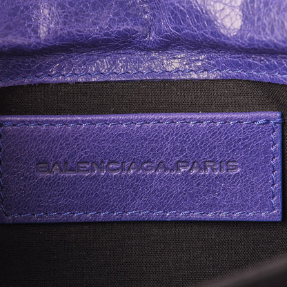 Balenciaga Agneau Giant 21 Silver Hardware Envelope Clutch Bag Bleu Lavande 6 of 9