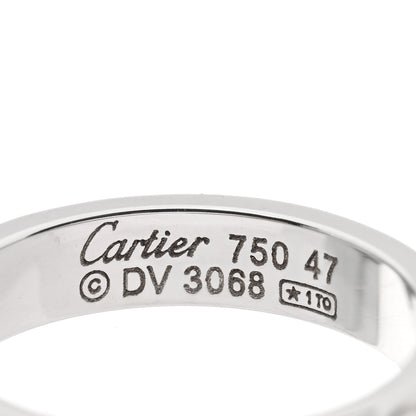 Cartier 18K White Gold 3.5mm LOVE Wedding Band Ring 47 4 4 of 4