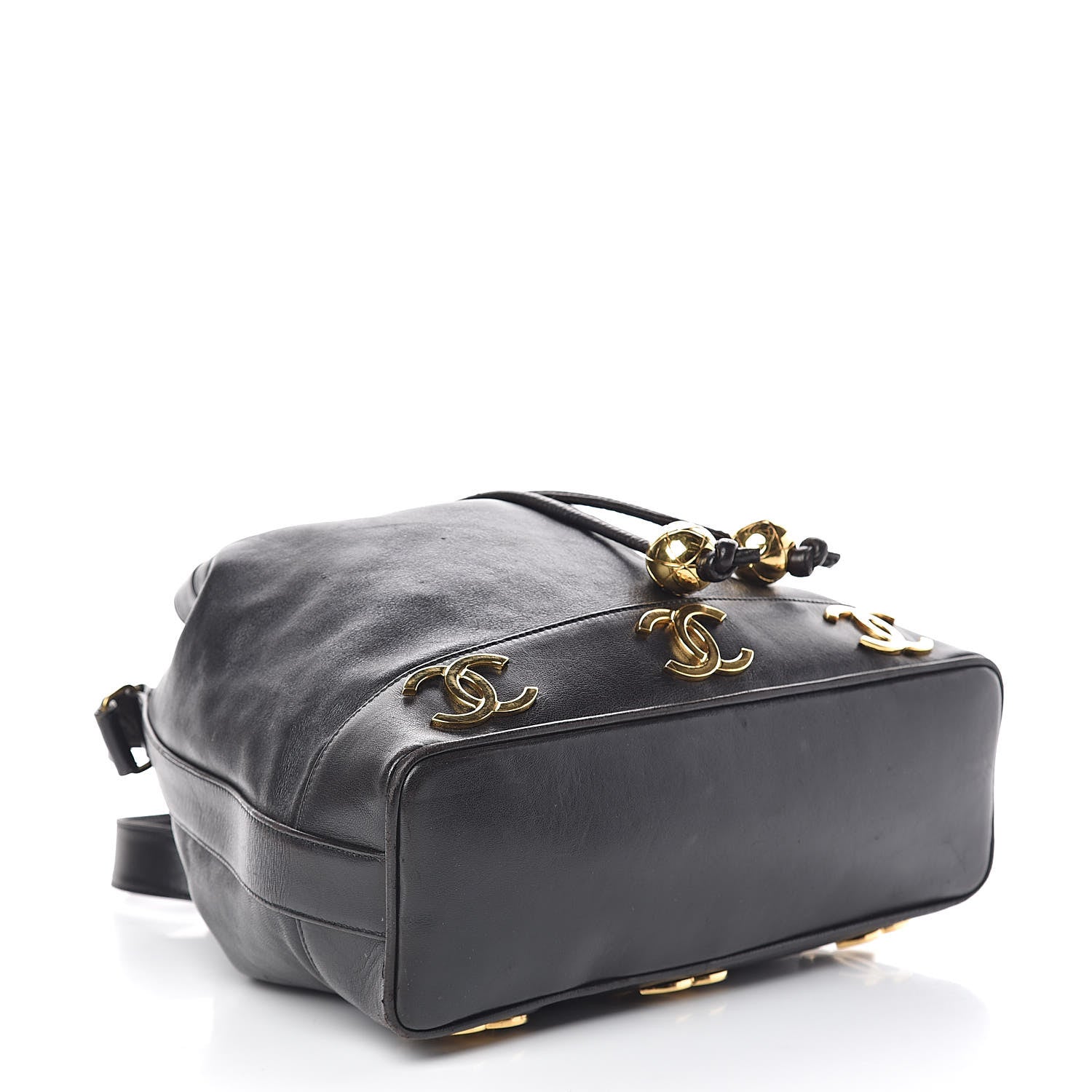 Chanel Lambskin CC Drawstring Shoulder Bag Black 5 of 17