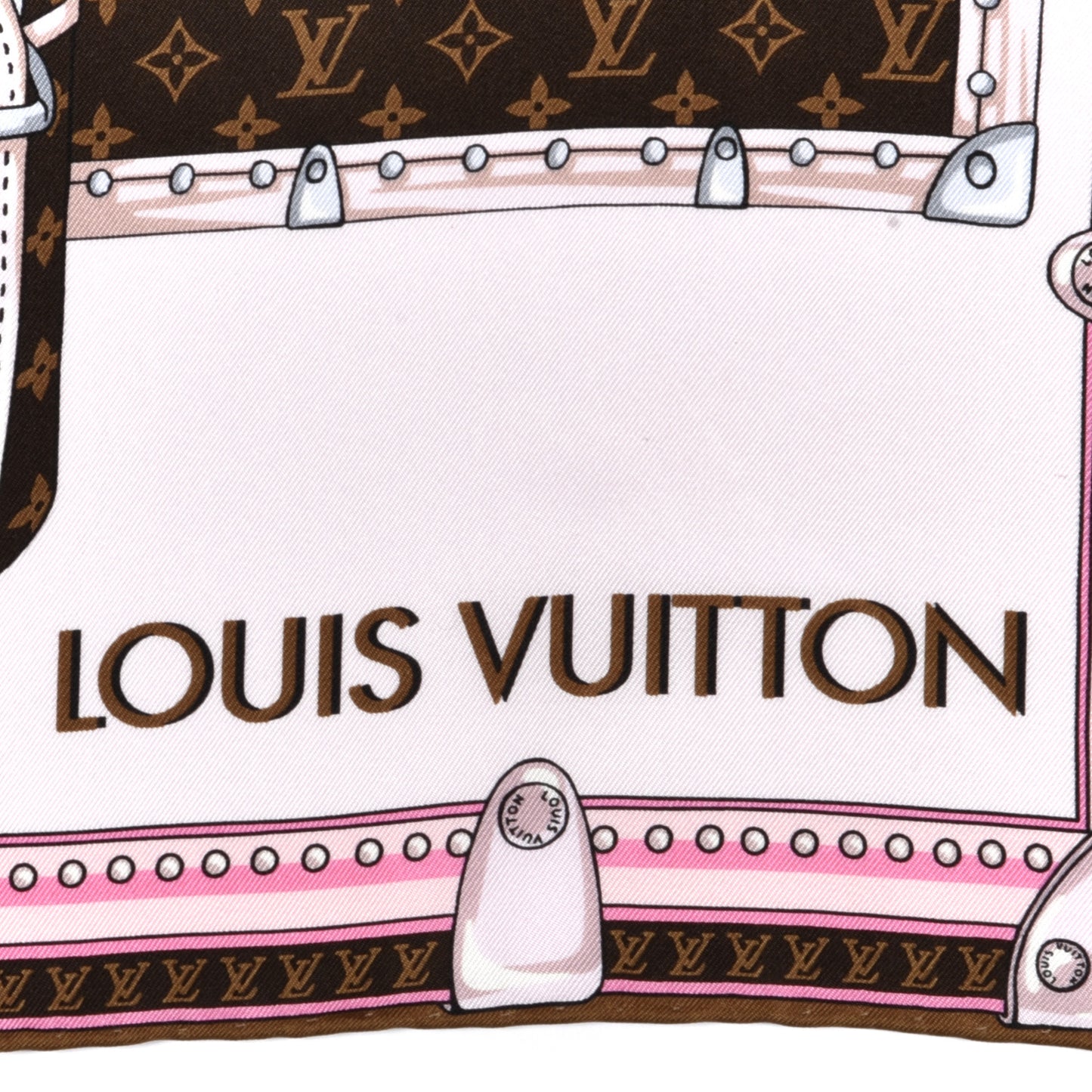 Silk Monogram Lets Go Square Scarf Rose