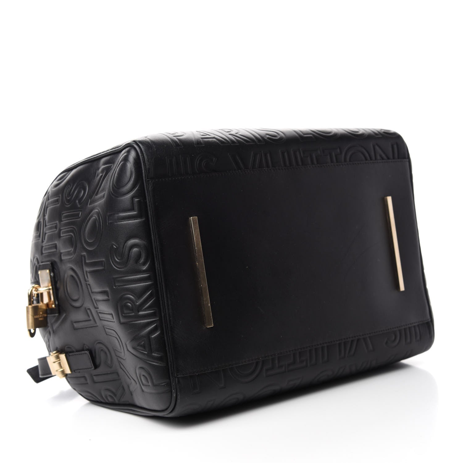 Louis Vuitton Calfskin Embossed Speedy Cube 30 Black 4 of 10