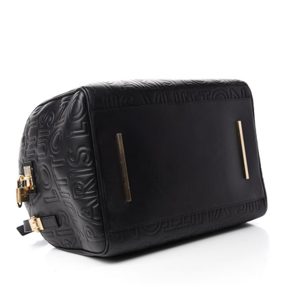 Louis Vuitton Calfskin Embossed Speedy Cube 30 Black 4 of 10