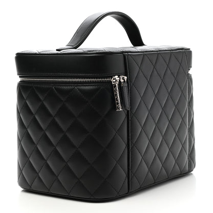 Chanel Lambskin Quilted Vanity Pouch Black 3 of 9