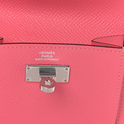 Hermes Epsom Kelly Pocket Compact Wallet Rose Azalee 5 of 7