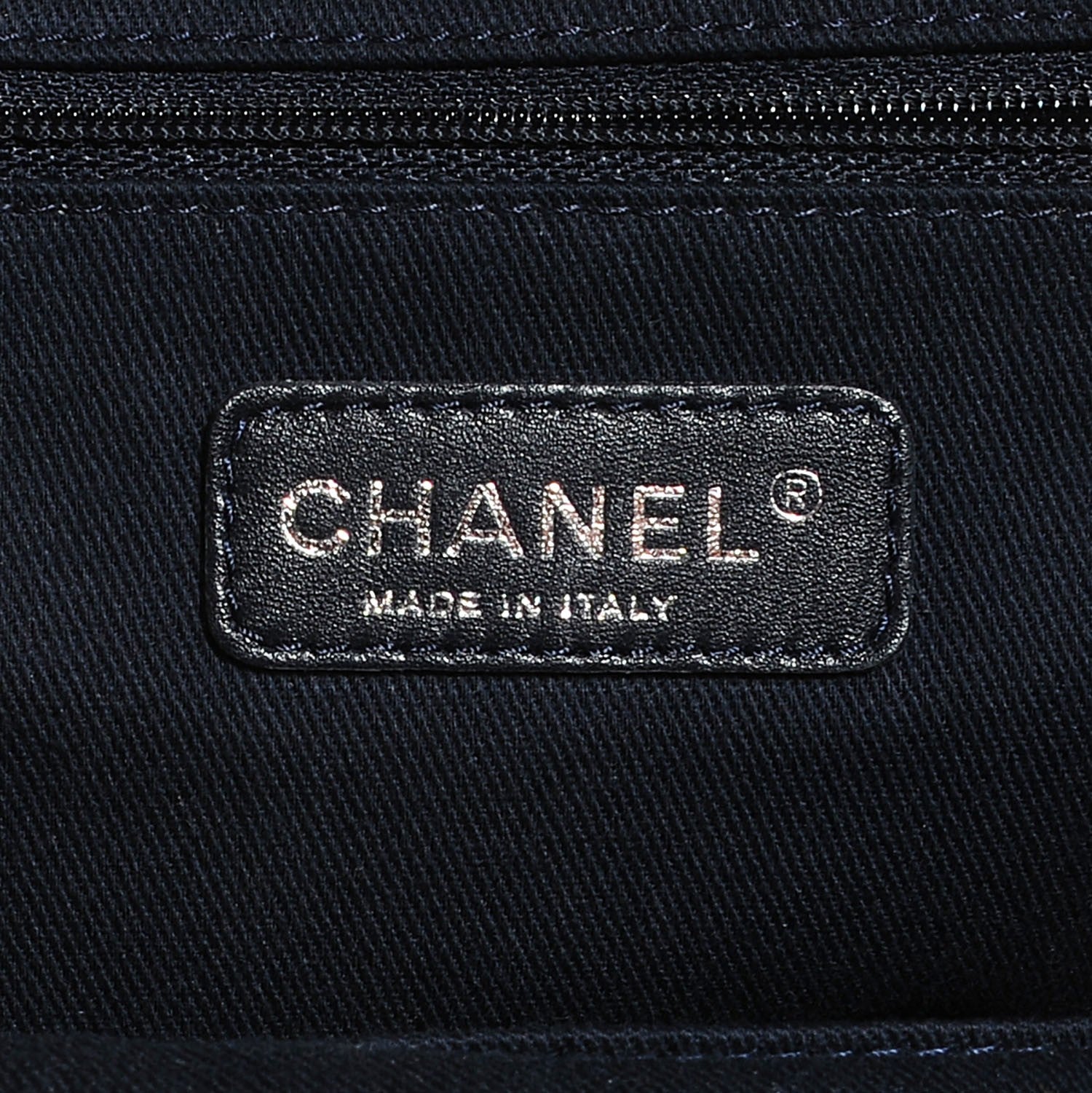 Chanel Denim Deauville Bowling Bag Dark Blue 6 of 7