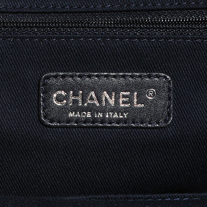 Chanel Denim Deauville Bowling Bag Dark Blue 6 of 7