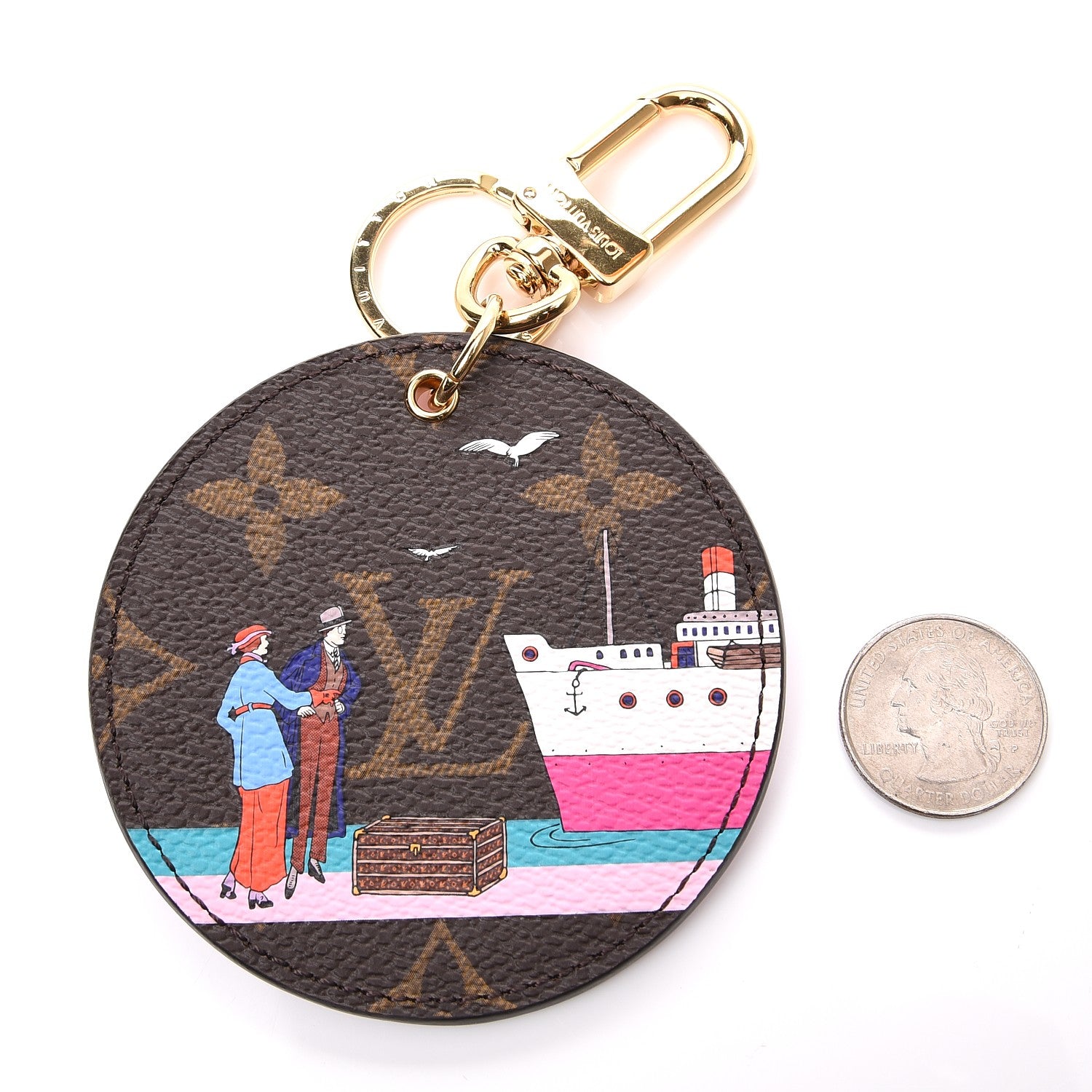 Louis Vuitton Monogram 2016 Christmas Animation Bag Charm Key Ring 2 of 3