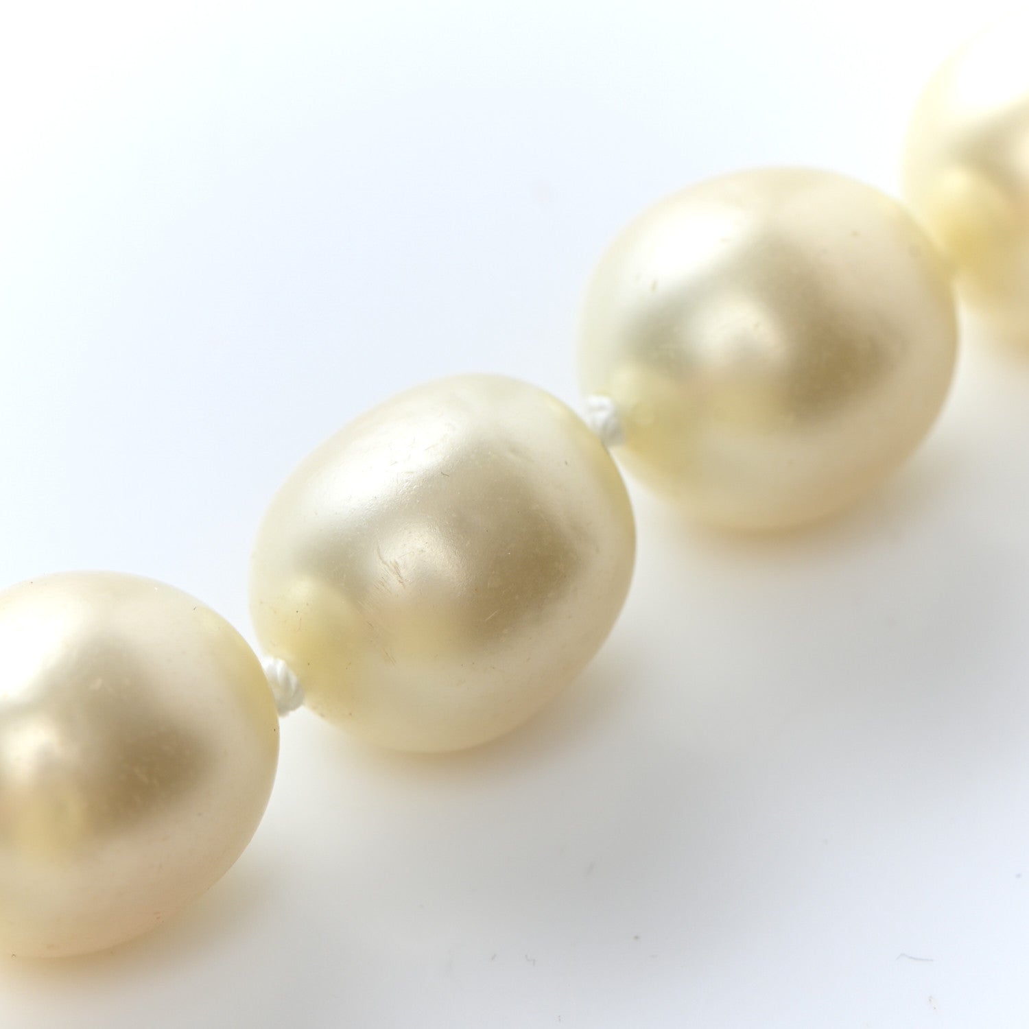Chanel Pearl Crystal Short Necklace Gold 6 of 10