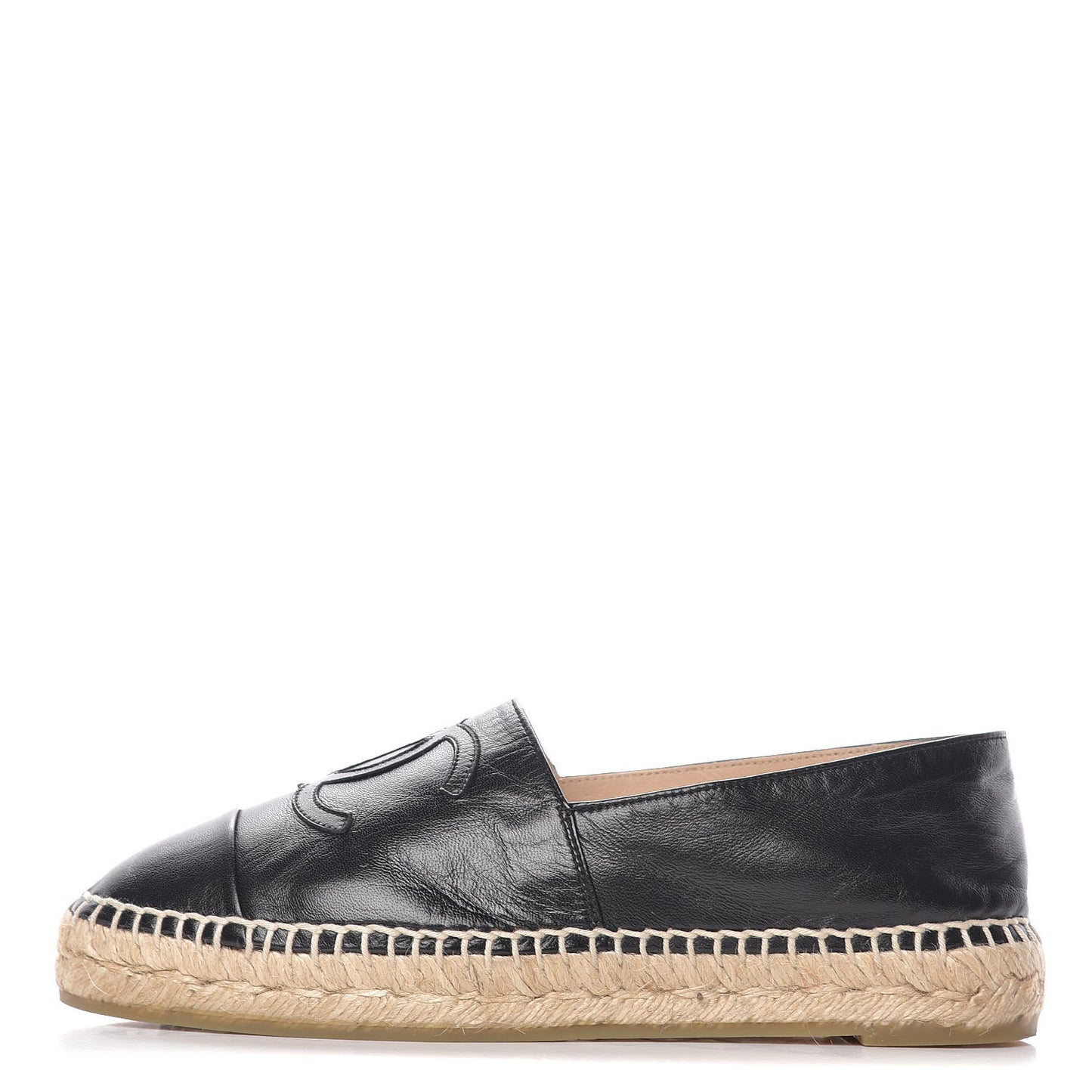 Lambskin CC Espadrilles 37 Black