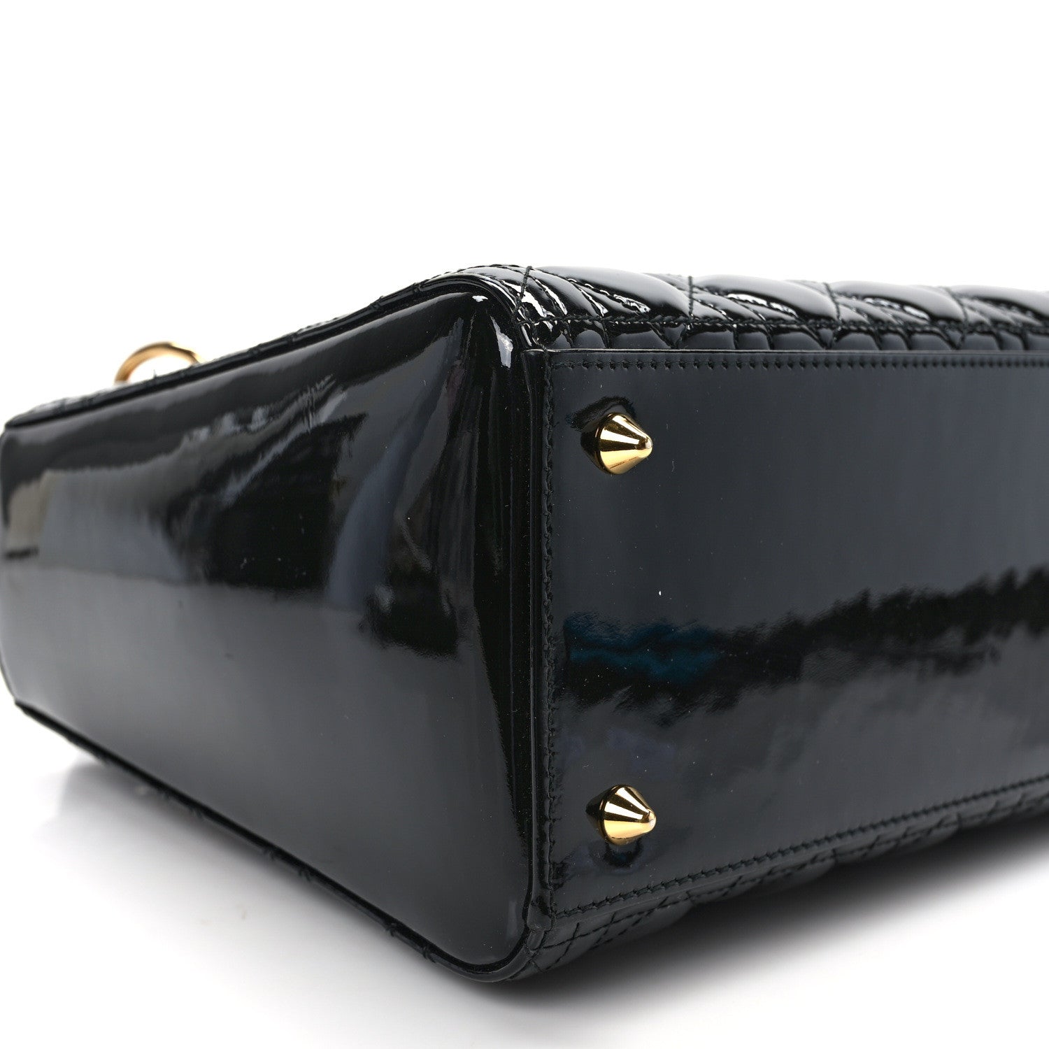 Christian Dior Patent Cannage Medium Lady Dior Black 9 of 12