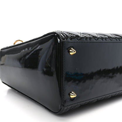 Christian Dior Patent Cannage Medium Lady Dior Black 9 of 12