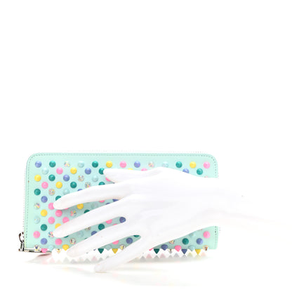 Christian Louboutin Calfskin Panettone Spiked Zip Around Wallet Source Multicolor 2 of 7
