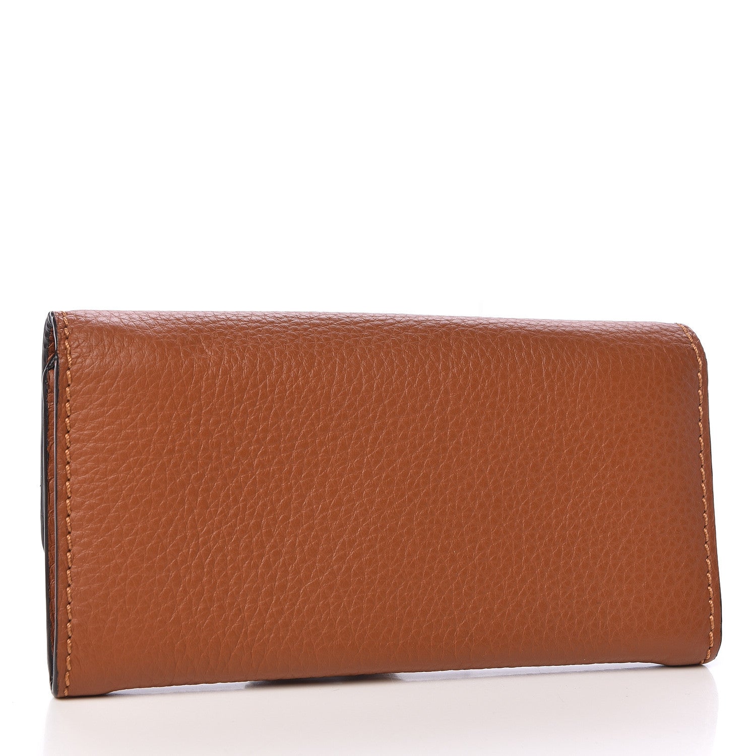 Chloe Calfskin Marcie Continental Flap Wallet Tan 3 of 9