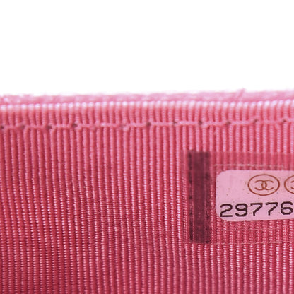 Chanel Caviar Quilted CC Zip Card Holder Pink 7 of 10