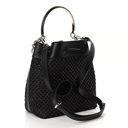 Jimmy Choo Raffia Net Bon Bon Bag Black 3 of 9