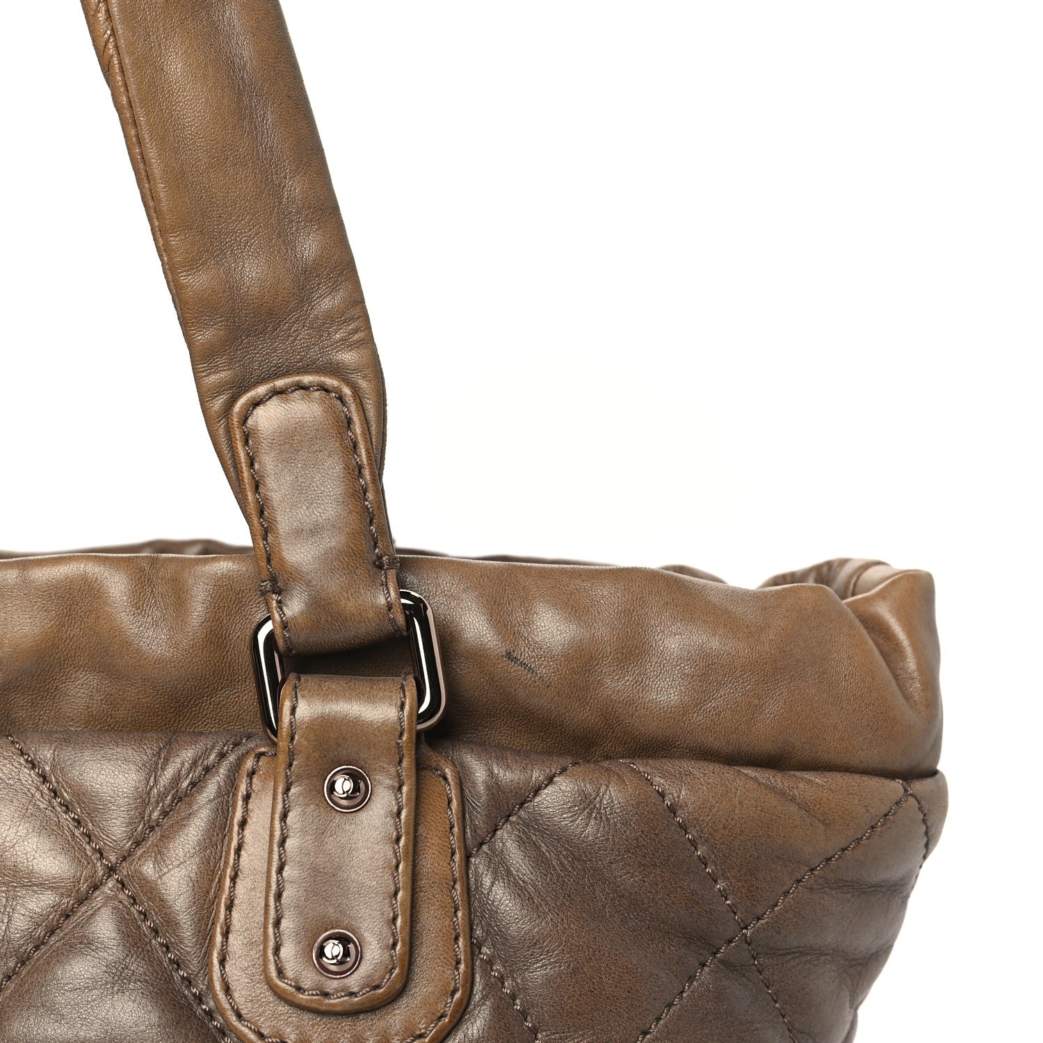 Chanel Lambskin Quilted Cloudy Bundle East West Tote Beige 11 of 11