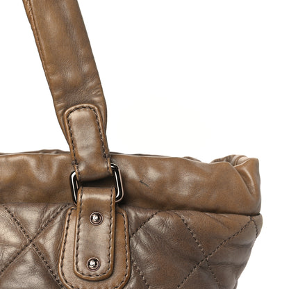 Chanel Lambskin Quilted Cloudy Bundle East West Tote Beige 11 of 11